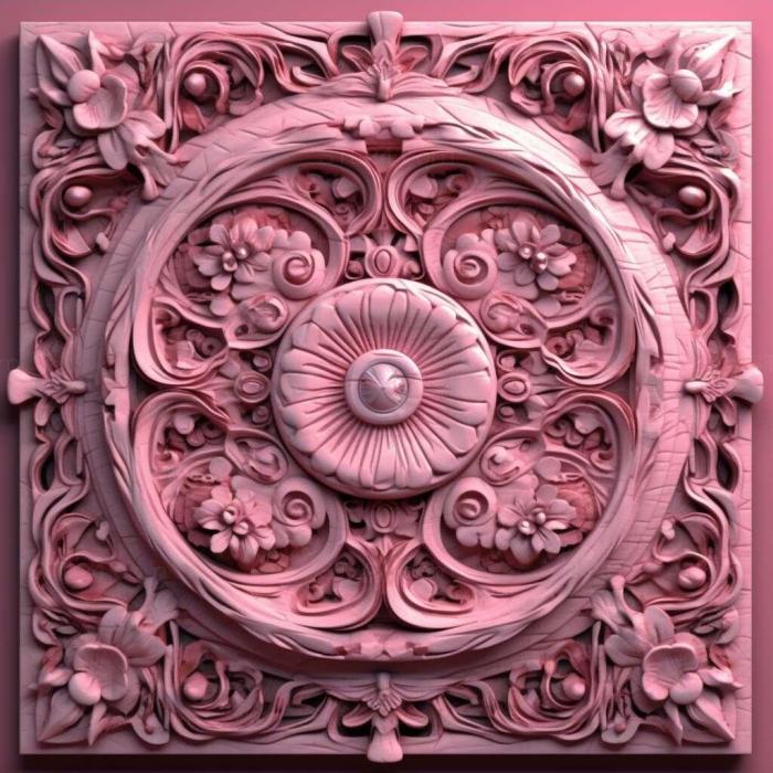 Patterns and decorations (stl Pink 2, PATTERN_650) 3D models for cnc